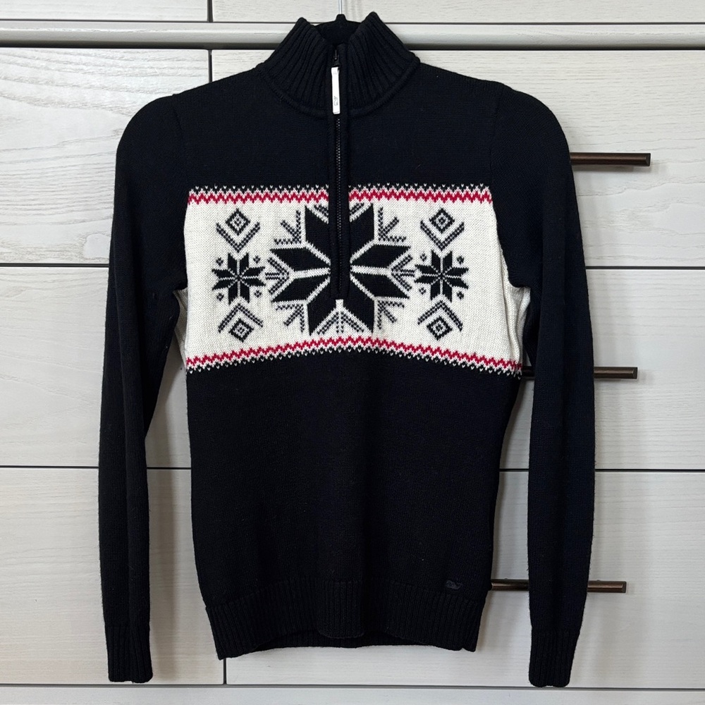 Vineyard Vines 100% Wool 1/4 Zip Sweater